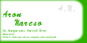 aron marcso business card
